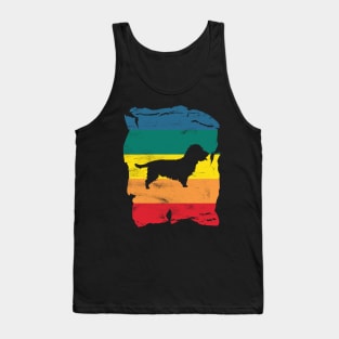 Glen of Imaal Terrier Distressed Vintage Retro Silhouette Tank Top